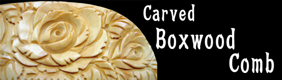Carved boxwood comb